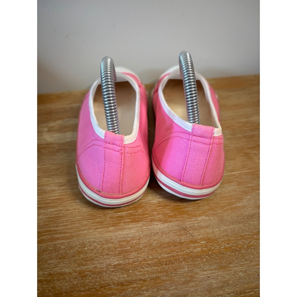 Longchamp Le Pliage Pink White Canvas Ballet Flats Slip On Shoes - Picture 3 of 9